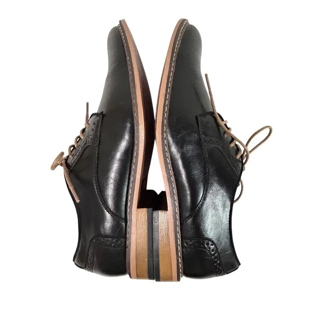 Size 10 Steve Madden Mens‎ Black Oxford Bobby Shoe Lace Up
